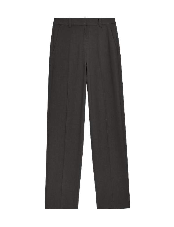 Woven Straight Leg Trousers with Stretch