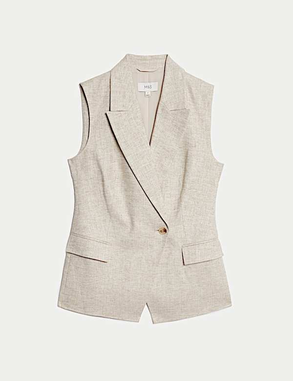 Linen Blend Waistcoat - AT