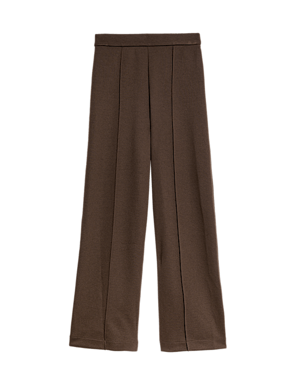 Jersey Elasticated Waist Wide Leg Trousers