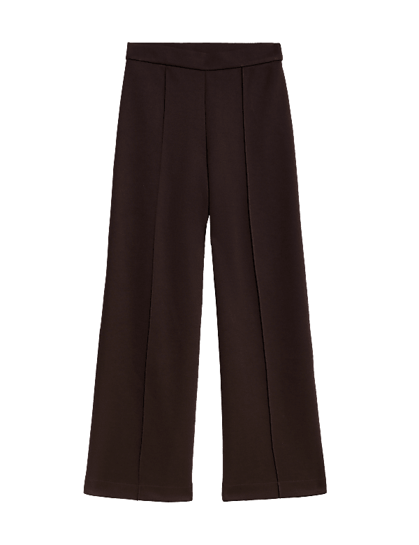 Jersey Elasticated Waist Wide Leg Trousers