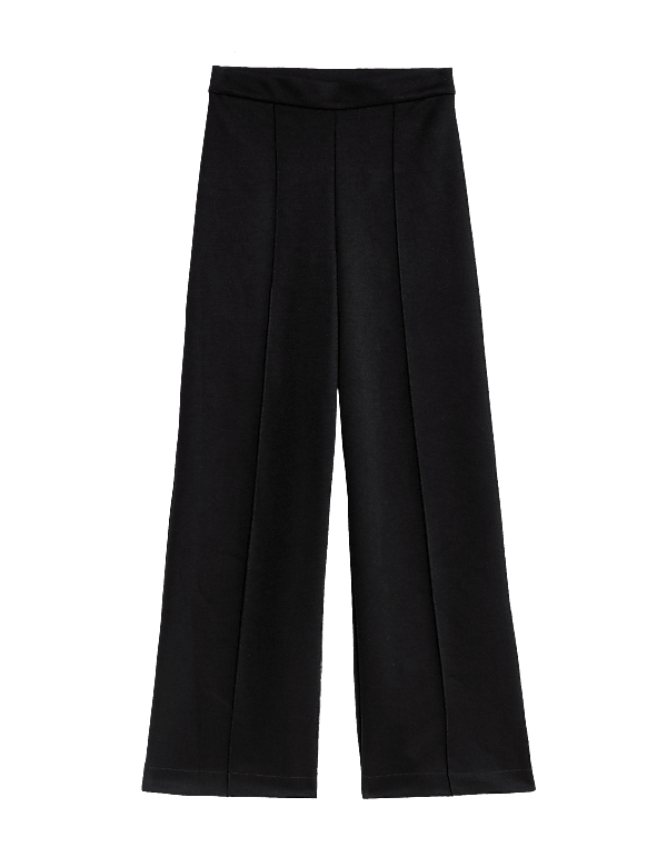 Jersey Elasticated Waist Wide Leg Trousers