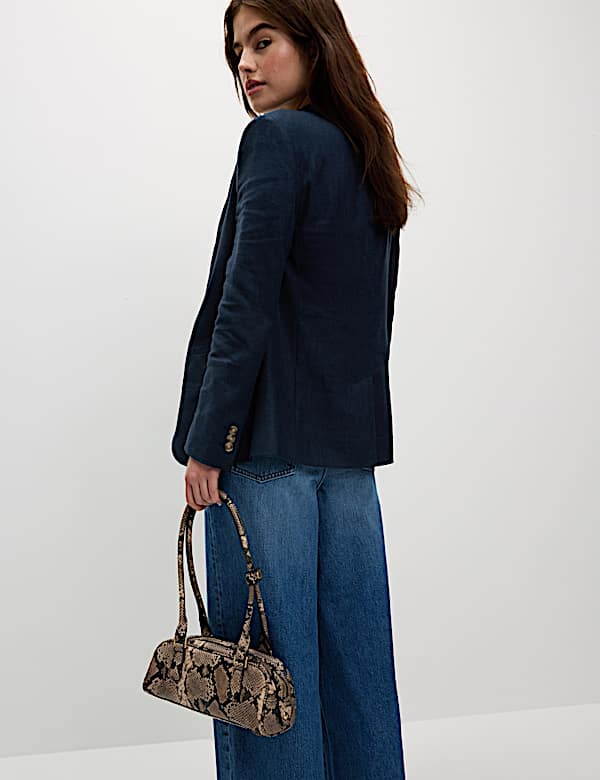 Linen Rich Single Breasted Blazer