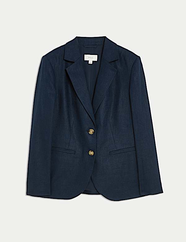 Linen Rich Single Breasted Blazer - EE