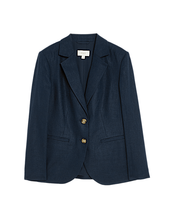 Linen Rich Single Breasted Blazer