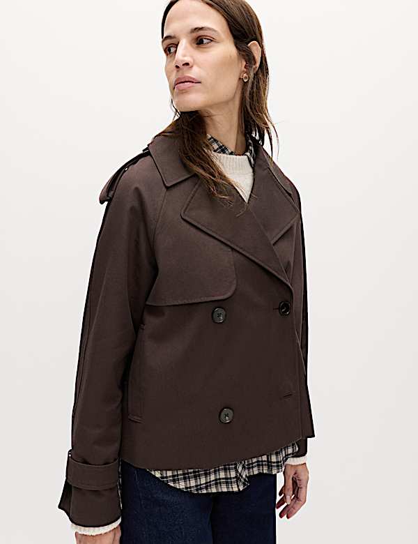 Pure Cotton Short Trench Coat - CH