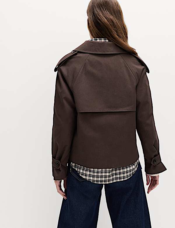 Pure Cotton Short Trench Coat - CH