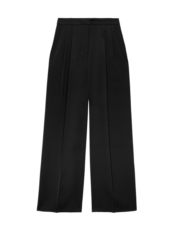 Pleated Wide Leg Trousers