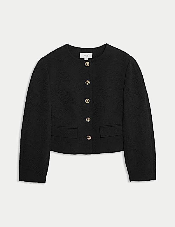 ז'קט ג'קארד ללא צווארון - IL