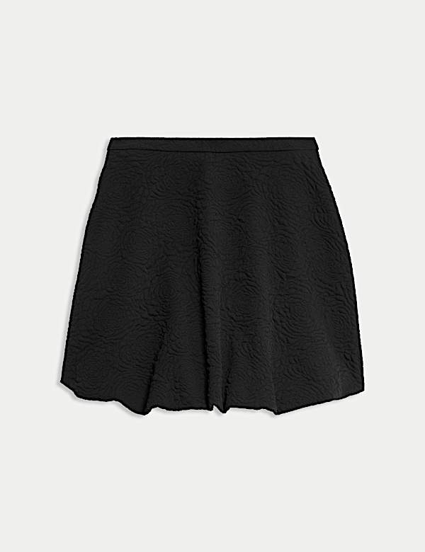 Jacquard Mini Bubble Hem Skirt - BN