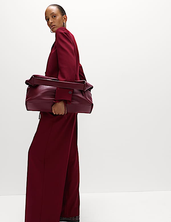 Παντελόνι με φαρδιά μπατζάκια και προσαρμοσμένη εφαρμογή - GR