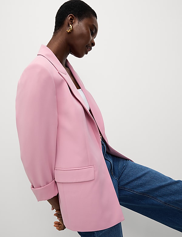 Blazer droit coupe d&eacute;contract&eacute;e - FR