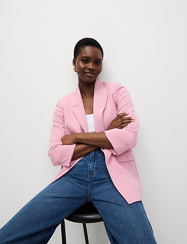 Blazer droit coupe d&eacute;contract&eacute;e - FR