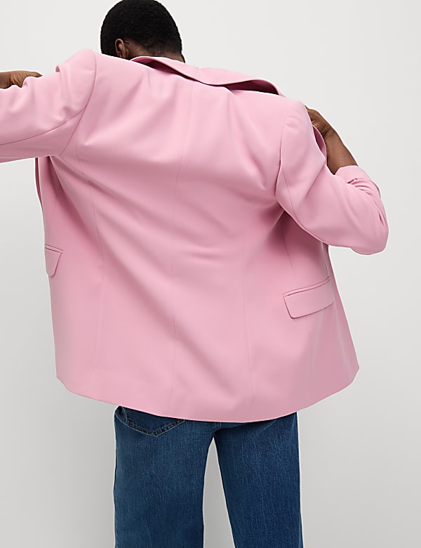 Blazer droit coupe d&eacute;contract&eacute;e - FR