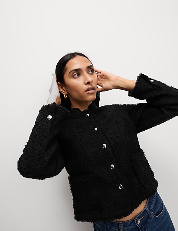 Textured Jacket with Wool - JE