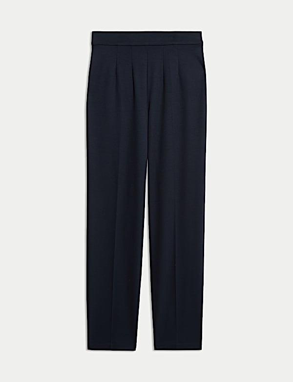 Jersey Elasticated Waist Straight Leg Trousers - US