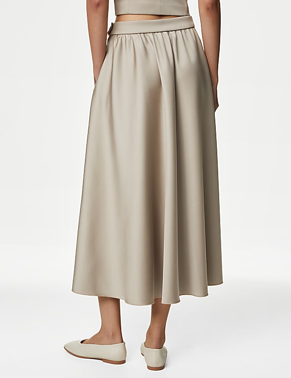 Satin Midaxi Circle Skirt