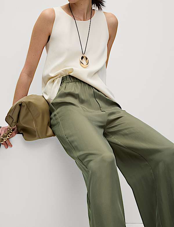 Wide Leg PalazzoTrousers - UA
