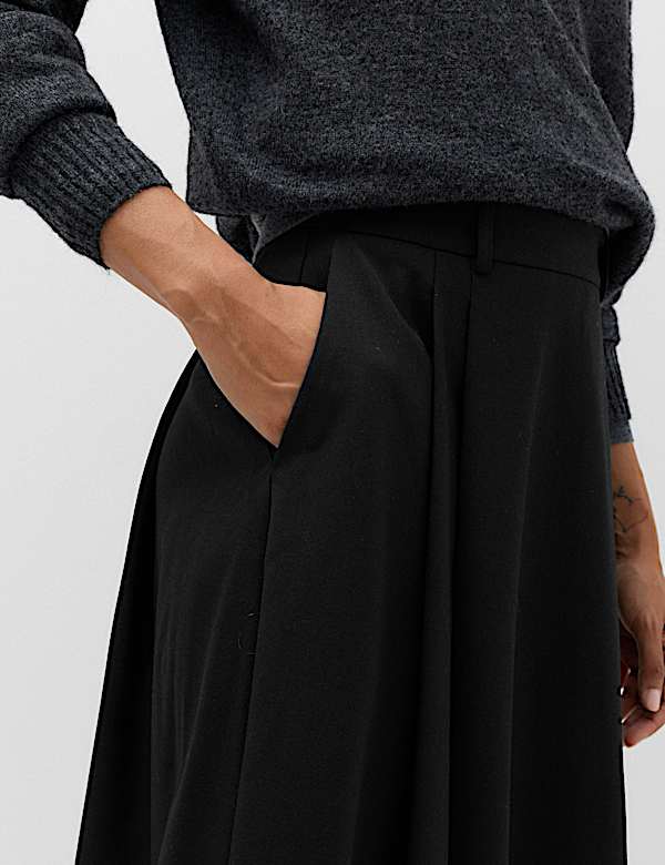 Pleated Midi Circle Skirt - JO