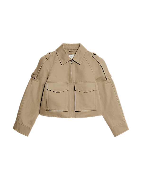 Pure Cotton Utility Trucker Jacket