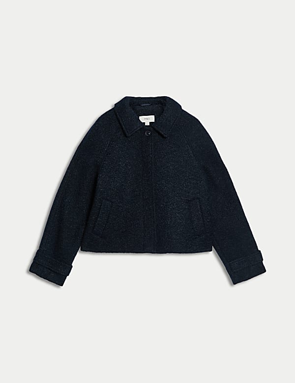 Textured Collared Short Coat - SE
