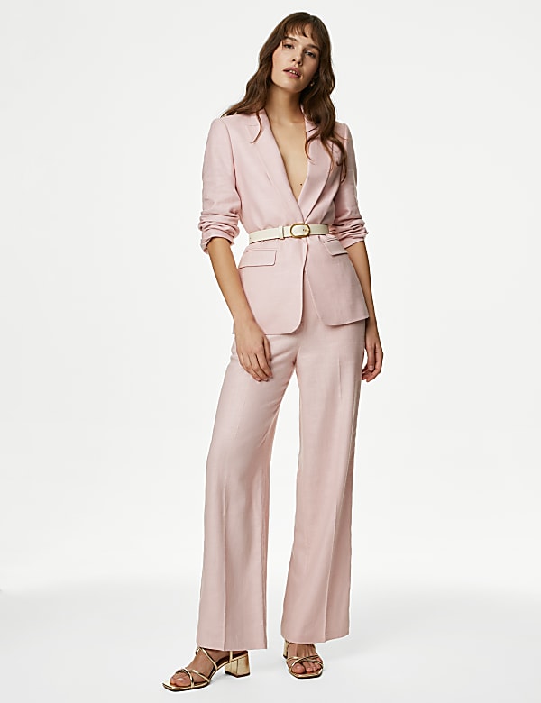 Linen Rich Relaxed Single Breasted Blazer