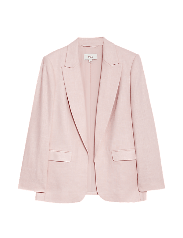 Linen Rich Relaxed Single Breasted Blazer