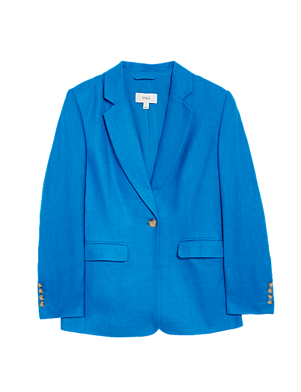 Linen Rich Single Breasted Blazer