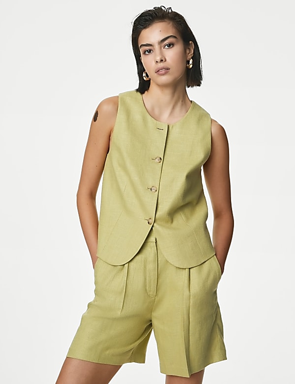 Linen Rich Tailored Waistcoat - IT