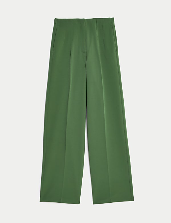 Woven Elasticated Waist Wide Leg Trousers - IT
