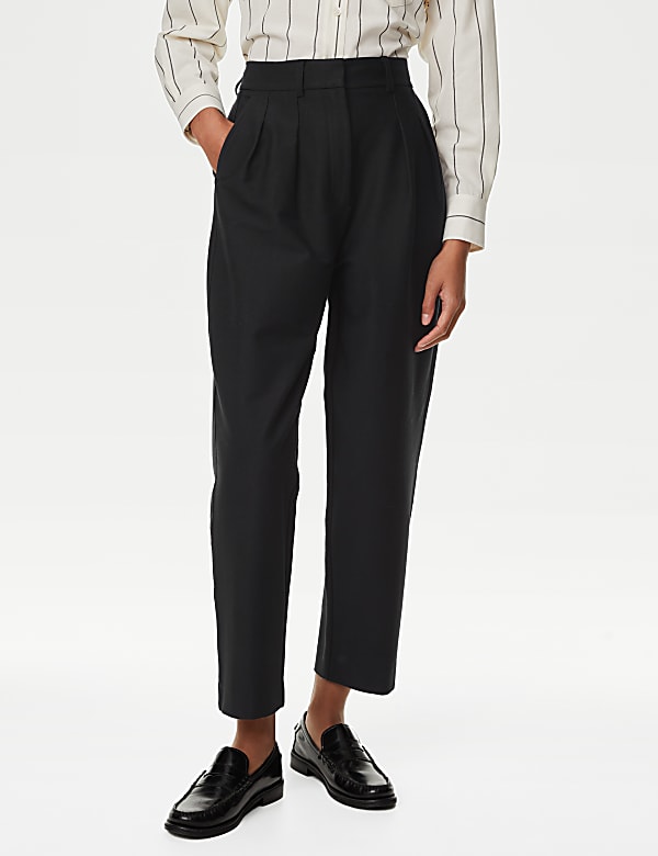 Jersey Tapered Ankle Grazer Trousers - AT