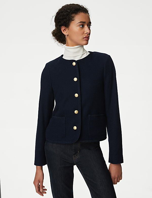 Marks and spencer tweed jacket hot sale