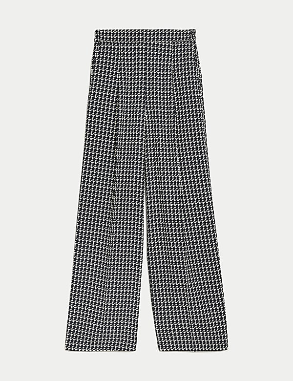 Printed Elasticated Waist Wide Leg Trousers - MV