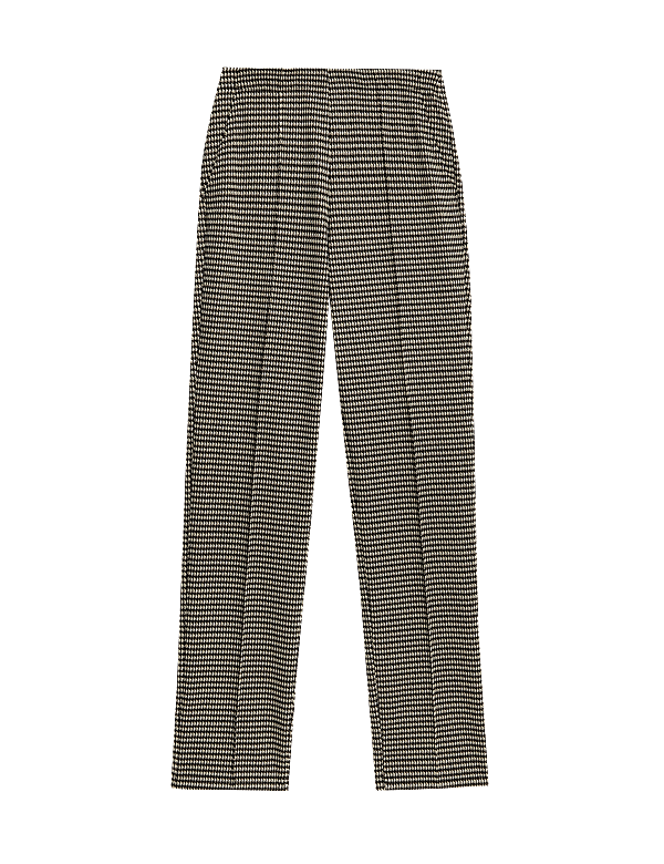 Twill Jersey Houndstooth Pintuck Trousers