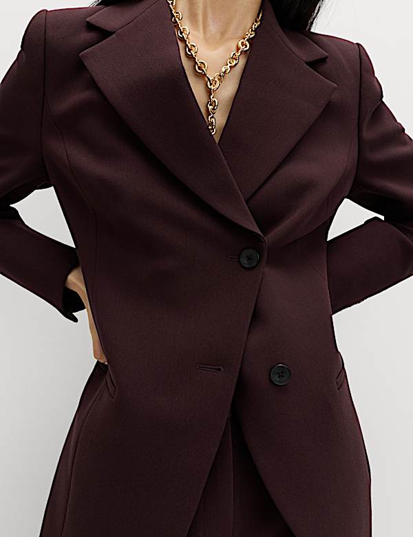 Tailored Cinched Asymmetric Single Breasted Blazer
