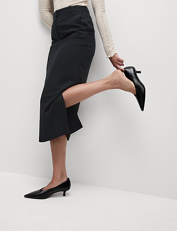 Long black skirt m&s discount