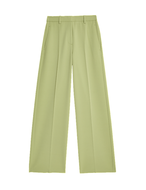 Twill Tailored Wide Leg Trousers