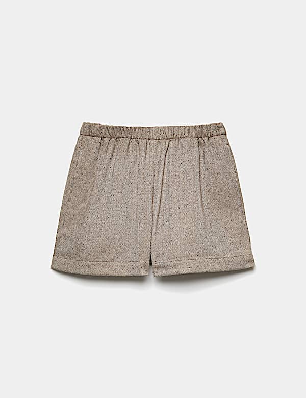 Herringbone High Waisted Shorts - IL