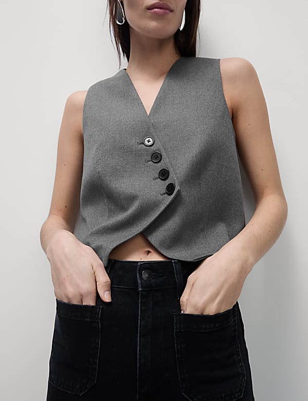 M&s grey waistcoat outlet
