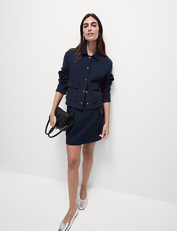 Navy skirt m&s shop