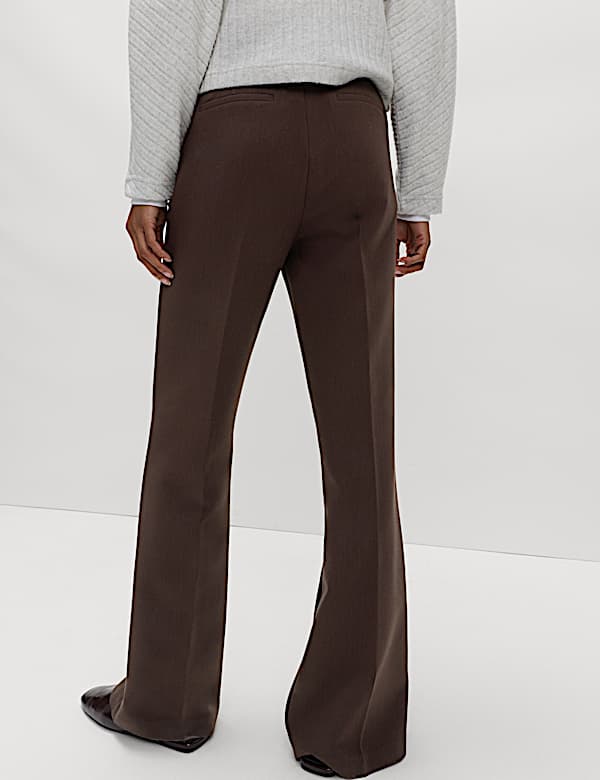 Slim Side Zip Flared Trousers - RS