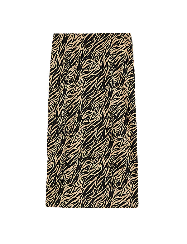 Jersey Animal Print Midaxi Pencil Skirt