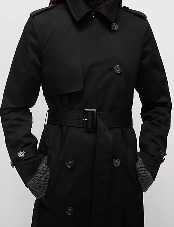 Cotton Rich Belted Longline Trench Coat - KR