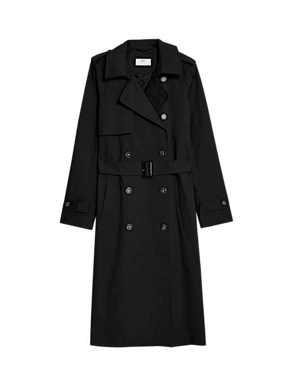 Buy Cotton Rich Belted Longline Trench Coat at Marks Spencer