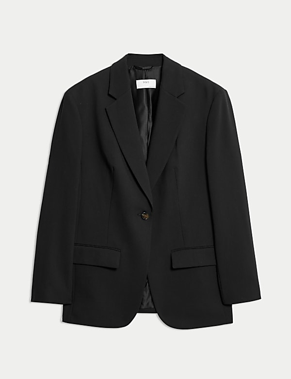 Relaxed Single Breasted Blazer BLACK Blazers M S HK