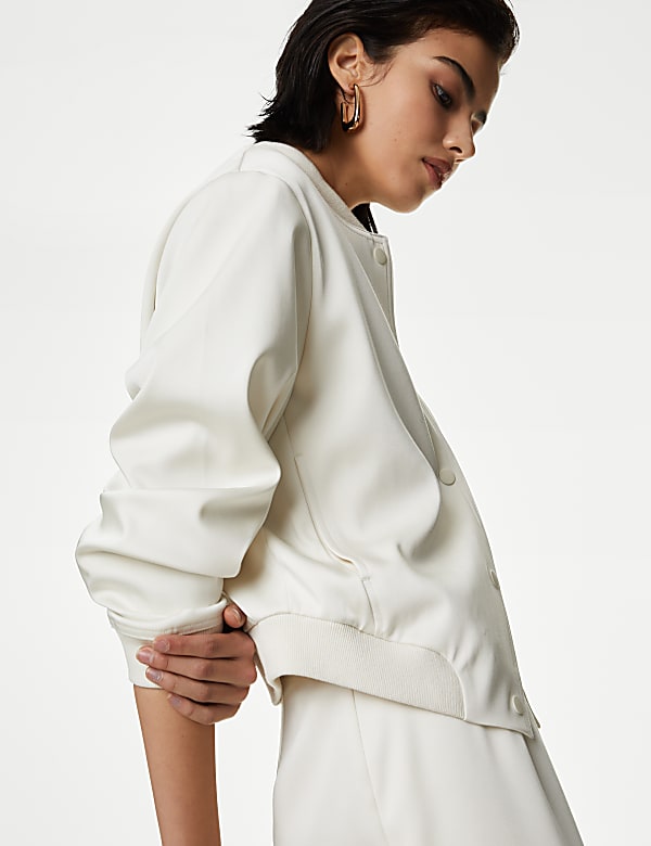 Satin Relaxed Bomber Jacket - MY