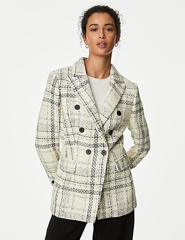 Tweed Tailored Double Breasted Blazer - NO