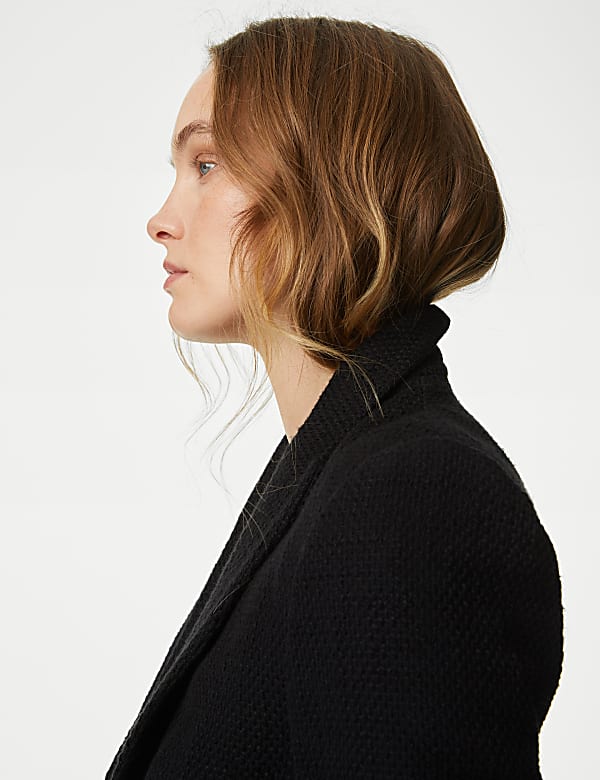 Kurzer Tweed-Blazer aus reiner Baumwolle - DE