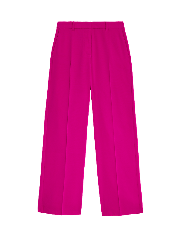 Crepe Tailored Straight Leg Trousers
