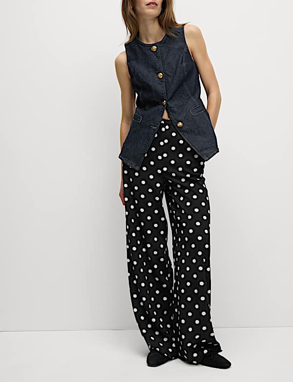Print Wide Leg Trousers