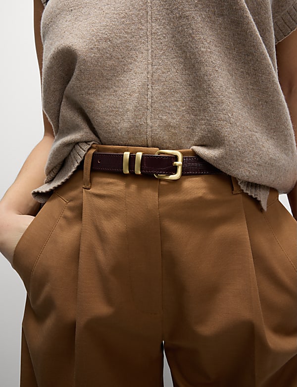 Cotton Rich Wide Leg Trousers